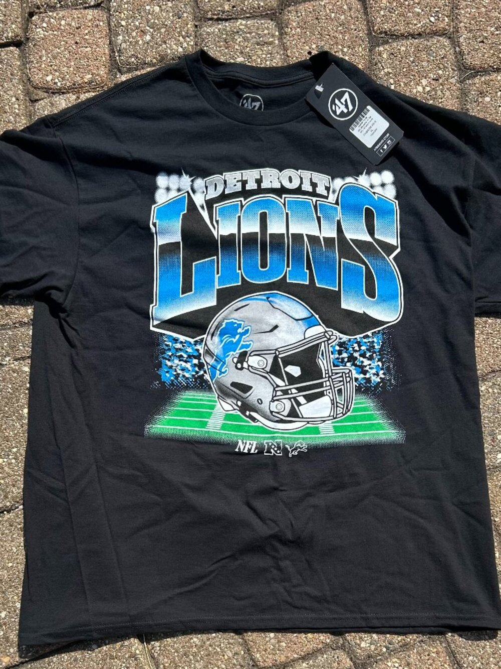 New '47 Brand Detroit Lions NFL Football T-Shirt Size XL NWT